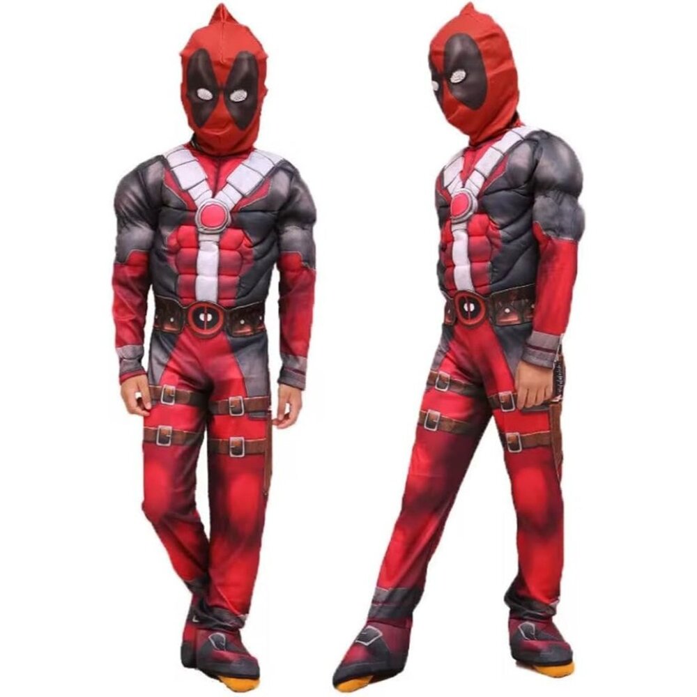 Boys Heroes 3D Print Bodysuit Red Suit Zentai Onesie Spandex Jumpsuit